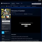 [AU PSN - PS Vita] Persona 4 Golden $14.95 AUD