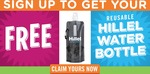 FREE Hillel Collapsible Reusable BPA-Free Water Bottle (Optional FREE Registration to Organization)