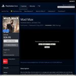 [PS4] Deal of The Week - Mad Max $26.95 Digital Download @PlayStation Store