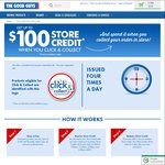Get Up to $100 Store Credit When You C&C @ The Good Guys