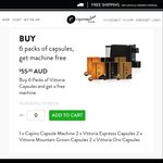 Buy 6 Packs of Vittoria Coffee Capsules for $61.72 & Get a FREE Capino Capsule Machine @ Espressotoria Store
