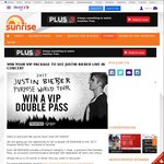Win a VIP Double Pass to Justin Bieber's 2017 Purpose World Tour from Sunrise (NSW/VIC/QLD/WA)