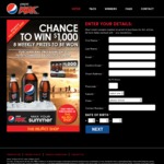 Win 1 of 8 $1,000 EFTPOS Gift Cards from Schweppes [Purchase Pepsi][Except NT]