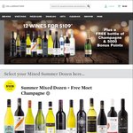 Cellarmasters Summer Wine Dozen for $100.20 with FREE Moët and 5000 Woolworths Rewards Points
