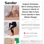 Win 5 Pairs of Sandler Shoes from Sandler Shoes