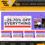 25% off RRP Everything Online (25%-70% off Everything in-Store) @ Allans Billy Hyde Music