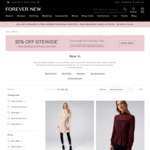 20% off Sitewide, Free Shipping over $75 @ Forever New