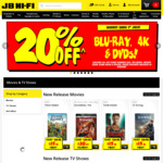 20% off Blu-Ray, DVD and 4K Blu-Ray @ JB Hi-Fi
