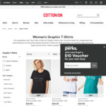 $10 Print Tees (Save up to $19.95) + $9 Delivery (Free C&C, Free Shipping with $55 Order or $25 Order with Shipster) @ Cotton:On
