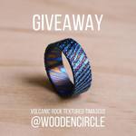 Win a Custom Made Volcanic Rock Textured Timascus Ring Worth $449 from Wooden Circle on Instagram