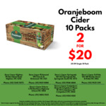 [VIC] Oranjeboom Cider 10 Packs - 2 for $20 @ Steve's Liquor Stores
