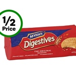 ½ Price McVities Digestive Biscuit Varieties $1.85 & Hobnobs Plain $1.50 @ Coles