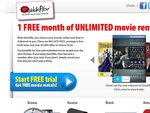 1 free month of unlimited rentals - quickflix