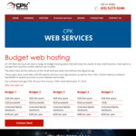 25% off All Budget Hosting Plans (Prices Starting at $180 with Discount) @ CPK Web Services
