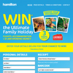 Win 1 of 3 Family Holidays [Purchase Any Hamilton Sunscreen or Skin Therapy Range Product from Chemist Warehouse]