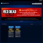 [PS4] 20% off 12 Month PS+ Subscription & 10 Gold Bars for Red Dead Online Each Month