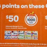 Earn Bonus Rewards Points (600/1000/2000) on Ultimate Gift Cards ($30/$50/$100) @ Big W