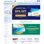 20% off Contact Lenses + Free Shipping over $58 @ Quicklens