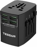 Universal Travel Adapter with 4 USB $22.39 (20% off) + Delivery ($0 with Prime/ $39 Spend) @ TESSAN DIRECT-AU