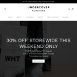 30% off @ Undercover Roasters - 1kg Coffee $44 down to $30.80 + $5 Shipping or Free over $50