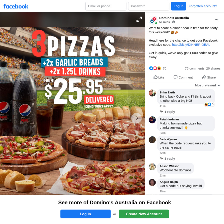 dominos nutrition nz