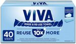 VIVA Rinse & Re-Use Paper Towel 40 Count $3.50 ($3.15 with S&S) + Delivery ($0 with Prime/ $39 Spend) @ Amazon AU