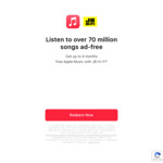 4 Months Free Subscription (New Subscribers) @ Apple Music