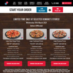 [QLD] Value Pizzas $3ea, Traditional Pizzas $5ea, Premium Pizzas $7ea (Pick up, Until 6pm) @ Domino's (Selected Stores)