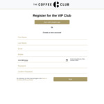 One Year VIP Club Membership $17.50 (30% off) @ The Coffee Club