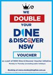[NSW] Double Your $25 Dine & Discover Voucher Value at Monkey King Thai, Belrose Hotel, Employees Only & Taphouse Bar (Sydney)