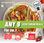 [NSW, VIC, QLD] 9 Pre Made Fresh Vegetarian Meals for $69 Delivered @ Cooked Up