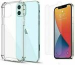 For iPhone 13 12 11 Pro Xs Max 8 7 6 Case Acrylic CLEAR Tough Cover with Glass Screen Protector $5.99 Delivered @ Abimports eBay