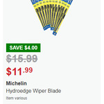 Michelin Hydroedge Wiper Blade $11.99 Each (Was $15.99) @ Costco (Membership Required)