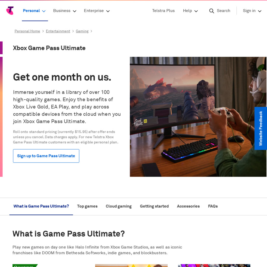 Telstra on sale game pass