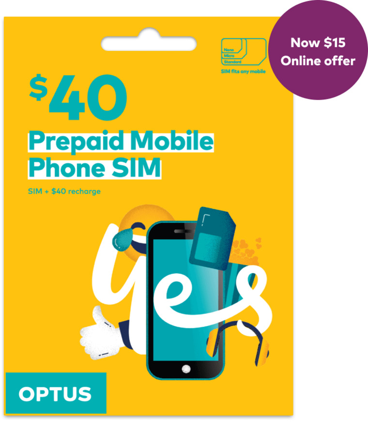 Optus $40 Prepaid Mobile SIM $15 Delivered @ Optus Online - OzBargain