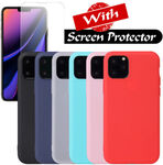 For Apple iPhone 13 PRO MAX 12 11 XR XS 8 SE 6 Thin Matte Silicone Case Cover + Glass Screen Protector $6.75 Delivered @ Ab eBay