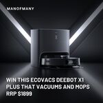 Win an Ecovacs Deebot X1 Plus Multi-Function Vacuum Worth $1,899 from Many of Many