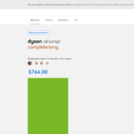 20% off Dyson website products Airwrap $612