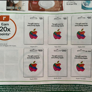 20x Flybuys Points with Apple Gift Card (Limit 50,000 Pts/Account, Excludes  $20 GC) @ Coles : r/OzBargainNew