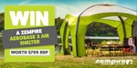 Win a Zempire Aerobase 3 Air Shelter worth $800 from Snowys Outdoors