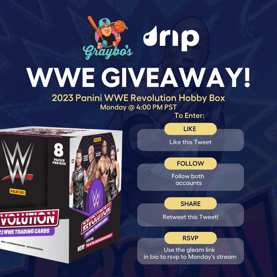 Win a 2023 Panini WWE Revolution Hobby Box from Drip for Days