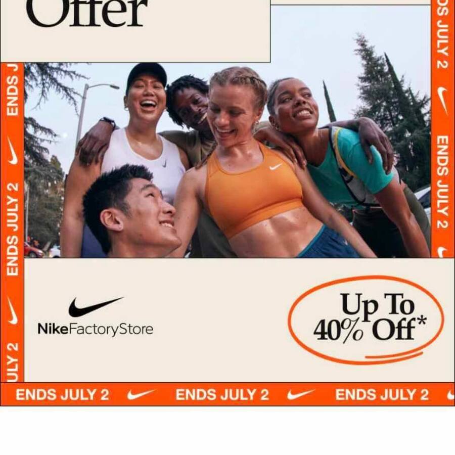 Nike factory shop outlet coupon