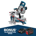 Bosch 18V 216mm Biturbo Brushless Mitre Saw - Skin Only $599 (Save $200) C&C /+ Del,  Redeem 12Ah Battery & Charger @ Bunnings