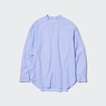 Extra Fine Cotton Broadcloth Oversized Stand Collar L/S Shirt $19.90 + $7.95 Delivery ($0 C&C/ in-Store/ $75 Order) @ UNIQLO