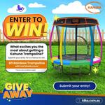 Win a Kahuna 8 Ft Trampoline with Rainbow Safety Pad
