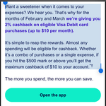 ubank 2% cash back up to $10 in Feb and Mar