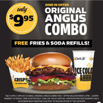 [QLD, NSW, SA, VIC] $9.95 Original Angus Burger Combo Mon-Fri between 12pm and 2pm @ Carl's Jr