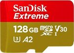 SanDisk 128GB Extreme microSDXC UHS-I Card $22.90 + Delivery ($0 with Prime/ $59 Spend) @ Sunwood via Amazon AU