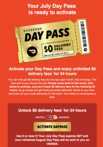 Free Delivery for 24 Hours for Select Merchants (Activate Offer to Start 24 Hours) @ DoorDash