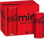 Coca-Cola Zero Mini Can 6x 250ml $4.82 ($4.34 S&S) + Delivery ($0 with Prime/ $59 Spend) @ Amazon AU